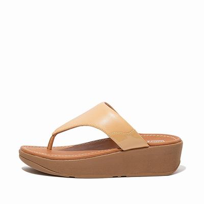 Fitflop Myla Toe-Post - Sandalen Damen - Braun (KXN247639)